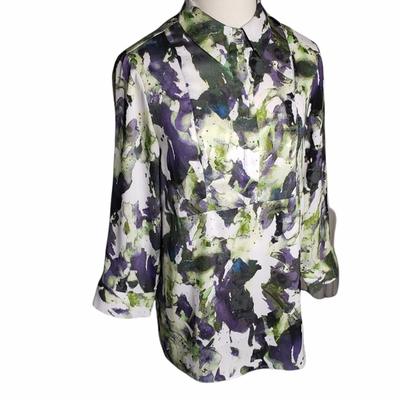 Simply Vera Vera Wang Tops - Simply Vera Tunic back faux wrap slit EUC  ♡